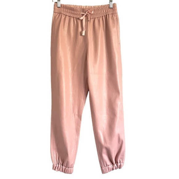 CAMI NYC Pink Dalton Faux Vegan Leather Joggers Pants - S, $275US - Picture 2 of 12
